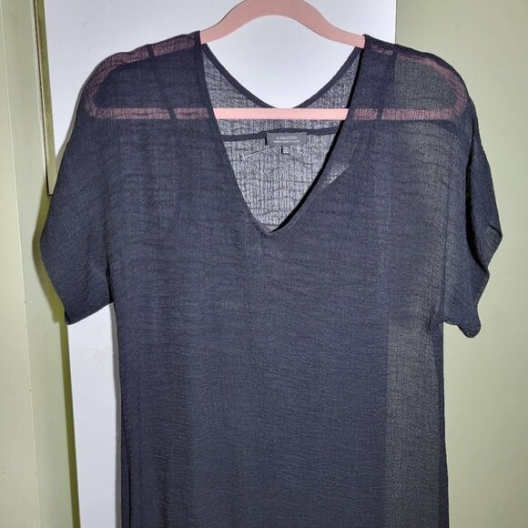 ❤️ 3 for $35 Aritzia babaton sheer  oversized maxi dress black xxs - Picture 2 of 10